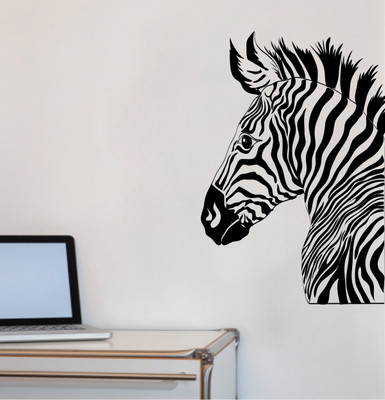 VCREATE DECOR 58 cm Zebra Removable Sticker(Pack of 1)