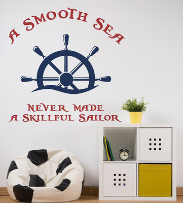 HAPPYSTICKY 80 cm A SKILLFULL SAILOR Removable Sticker(Pack of 1)