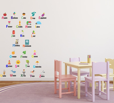 Littlebuds 120 cm Emglish Alphabet Removable Sticker(Pack of 1)