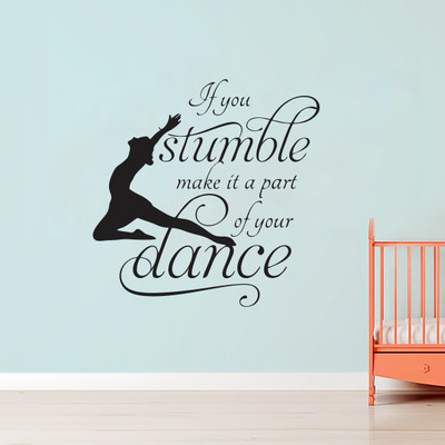 VCREATE DECOR 58 cm Dancing Girl Removable Sticker(Pack of 1)