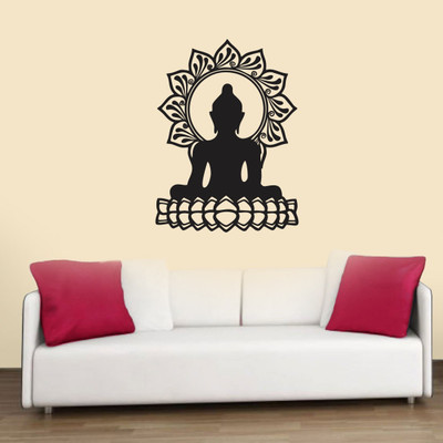 VCREATE DECOR 58 cm Budha Removable Sticker(Pack of 1)