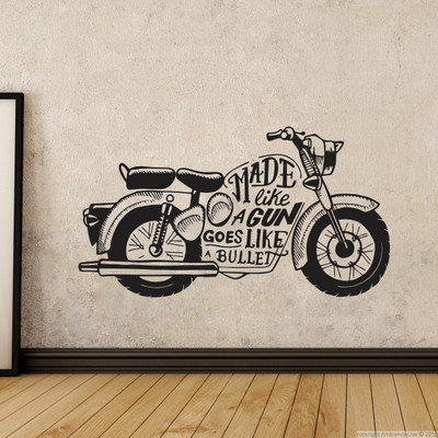 VCREATE DECOR 58 cm BIKE Removable Sticker(Pack of 1)
