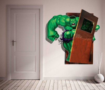 HAPPYSTICKY 60 cm Hulk Removable Sticker(Pack of 1)