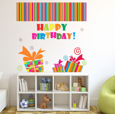 Wallzone 70 cm Birthday Removable Sticker(Pack of 1)