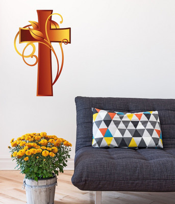 Littlebuds 50 cm Cross Removable Sticker(Pack of 1)