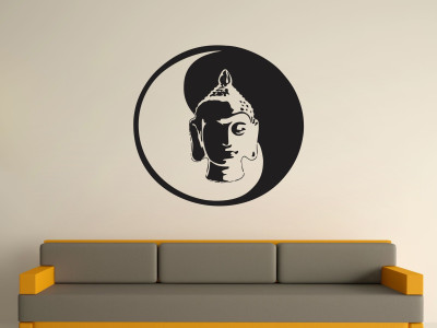VCREATE DECOR 58 cm Budha Removable Sticker(Pack of 1)