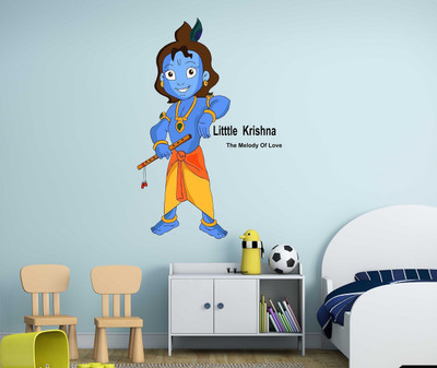 HAPPYSTICKY 100 cm Krishna Removable Sticker(Pack of 1)