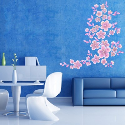 SUDARSHAN STICKER 90 cm Floral Abstract Antic Wall Sticker (85 cm x 90 cm) Self Adhesive Sticker(Pack of 1)