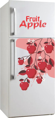VCREATE DECOR 58 cm Fruit Apple Fridge Removable Sticker(Pack of 2)