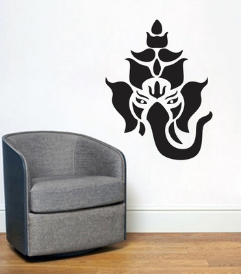 VCREATE DECOR 58 cm Ganesh Ji Removable Sticker(Pack of 1)