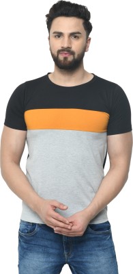 ODOKY Colorblock Men Round Neck Multicolor T-Shirt