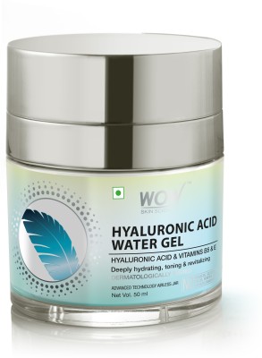 WOW SKIN SCIENCE Hyaluronic Acid Water Gel for Hydration, Toning - with Hyaluronic Acid & Vitamins B5 & E - For All Skin Types - No Parabens, Silicones, Color, Mineral Oil & Synthetic Fragrance - 50mL Men & Women(50 ml)