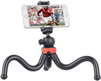 imad Camera Flexible Tripod, Cell Phone Tripod 12 Inch Gorilla Tripod Lightweight Bendable Tripod with Heavy Duty Smartphone Stand Tripod(BLACK AND RED, Supports Up to 1500 g)