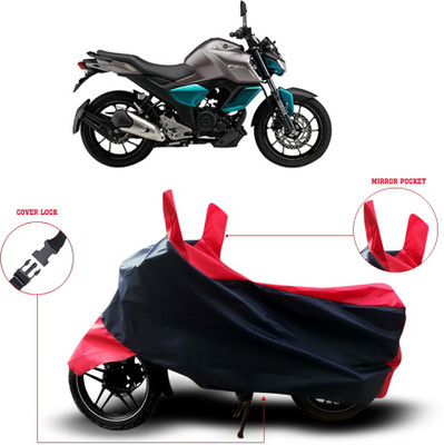 Shelterhub Enterprises Two Wheeler Cover for Yamaha(FZ S V3.0 FI, Black)