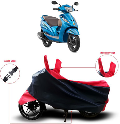 ANTHUB Two Wheeler Cover for TVS(Wego, Black)