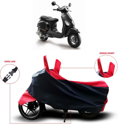 MSR STORE Two Wheeler Cover for Piaggio(Vespa, Black)