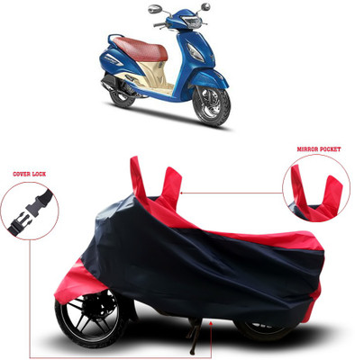 Shelterhub Enterprises Two Wheeler Cover for TVS(Black)