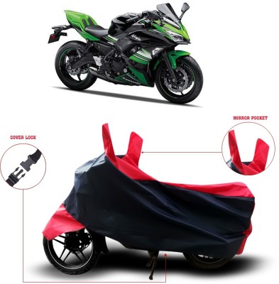 MSR STORE Two Wheeler Cover for Kawasaki(Ninja, Black)