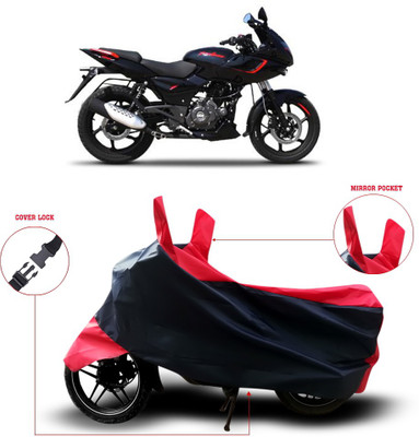 Shelterhub Enterprises Two Wheeler Cover for Bajaj(Pulsar 180 DTS-i, Black)