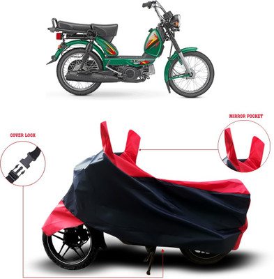 Shelterhub Enterprises Two Wheeler Cover for TVS(Black)
