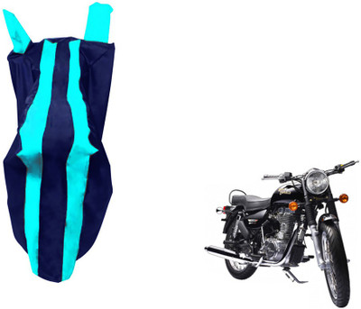 WolkomHome Two Wheeler Cover for Royal Enfield(Electra Delux, Blue)