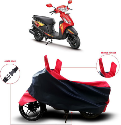 ANTHUB Two Wheeler Cover for Hero(Black, Red)