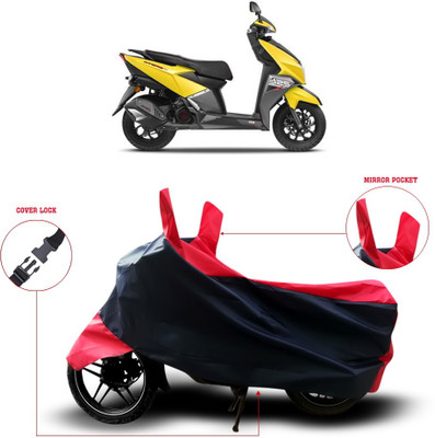 Shelterhub Enterprises Two Wheeler Cover for TVS(Black)