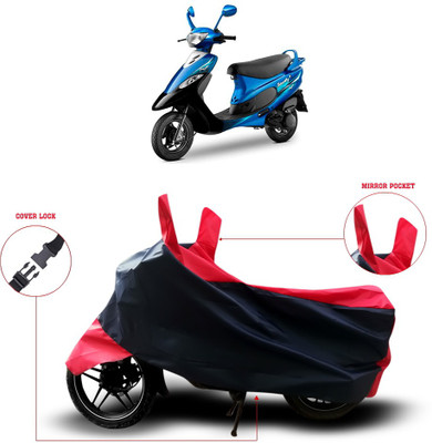 Shelterhub Enterprises Two Wheeler Cover for TVS(Black)