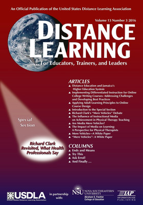 Distance Learning Vol 13 Issue 3(English, Paperback, unknown)