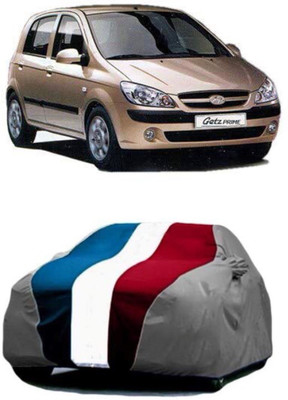 AASTER Car Cover For Hyundai Getz (With Mirror Pockets)(Red, Blue, Grey)