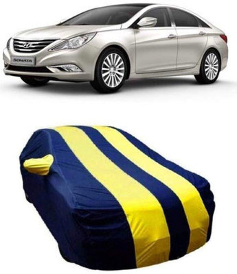 AASTER Car Cover For Hyundai Sonata (With Mirror Pockets)(Yellow, Blue)