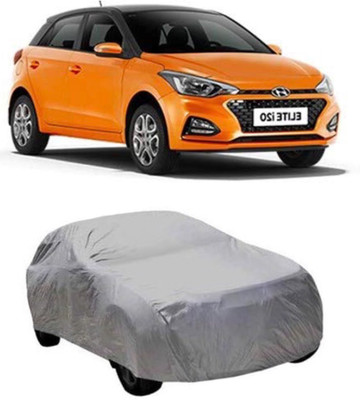 AASTER Car Cover For Hyundai Elite i20 (Without Mirror Pockets)(Grey)