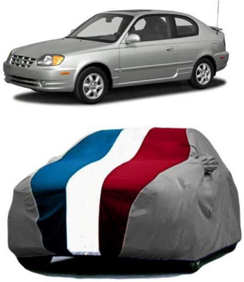 AASTER Car Cover For Hyundai Accent (With Mirror Pockets)(Red, Blue, Grey)