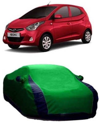 AASTER Car Cover For Hyundai Eon (With Mirror Pockets)(Green, Blue)