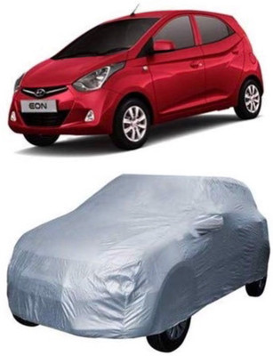 AASTER Car Cover For Hyundai Eon (With Mirror Pockets)(Silver)