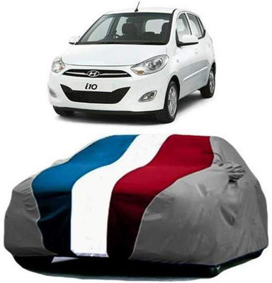 AASTER Car Cover For Hyundai i10 (With Mirror Pockets)(Red, Blue, Grey)