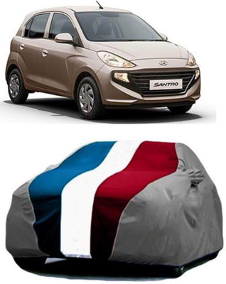 AASTER Car Cover For Hyundai Santro (With Mirror Pockets)(Red, Blue, Grey)
