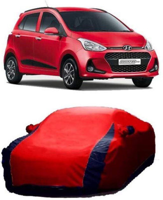 AASTER Car Cover For Hyundai Grand i10 (With Mirror Pockets)(Red, Blue)