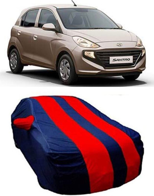 AASTER Car Cover For Hyundai Santro (With Mirror Pockets)(Red, Blue)