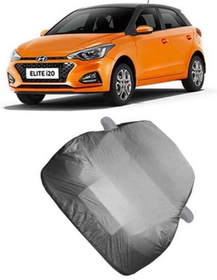 AASTER Car Cover For Hyundai Elite i20 (With Mirror Pockets)(Grey)