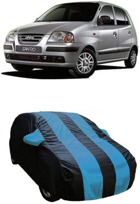 AASTER Car Cover For Hyundai Santro (With Mirror Pockets)(Blue, Blue)