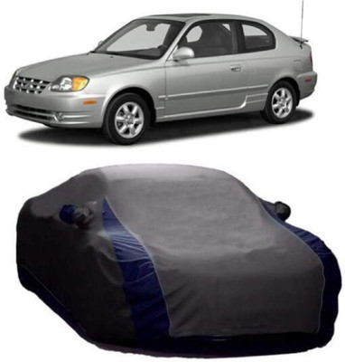 AASTER Car Cover For Hyundai Accent (With Mirror Pockets)(Grey)