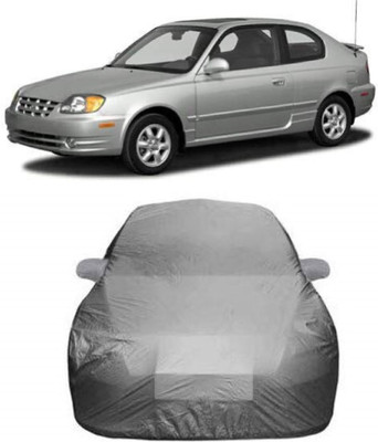AASTER Car Cover For Hyundai Accent (With Mirror Pockets)(Grey)