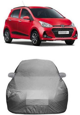 AASTER Car Cover For Hyundai Grand i10 (With Mirror Pockets)(Grey)