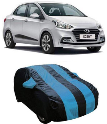 AASTER Car Cover For Hyundai Xcent (With Mirror Pockets)(Blue, Blue)