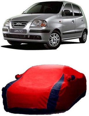 AASTER Car Cover For Hyundai Santro (With Mirror Pockets)(Red, Blue)