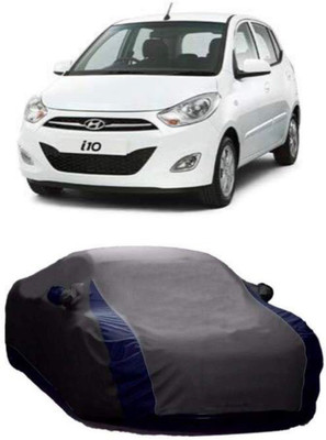 AASTER Car Cover For Hyundai i10 (With Mirror Pockets)(Grey)