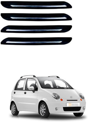 XZRTZ Plastic Car Bumper Guard(Black, Silver, Pack of 4, Daewoo, Matiz)