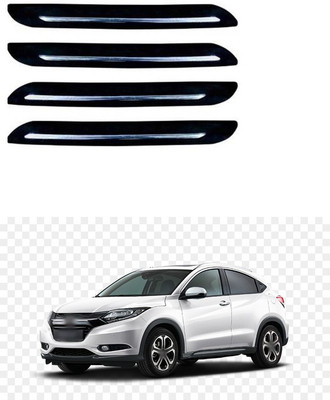 XZRTZ Plastic Car Bumper Guard(Black, Silver, Pack of 4, Honda, Jazz)