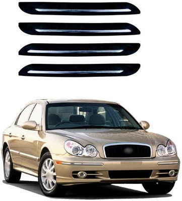 XZRTZ Plastic Car Bumper Guard(Black, Silver, Pack of 4, Hyundai, Sonata)